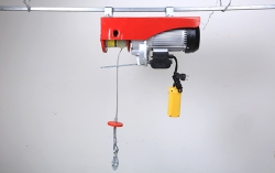 PA400微電葫蘆配合織帶拉緊器安裝空調(diào)